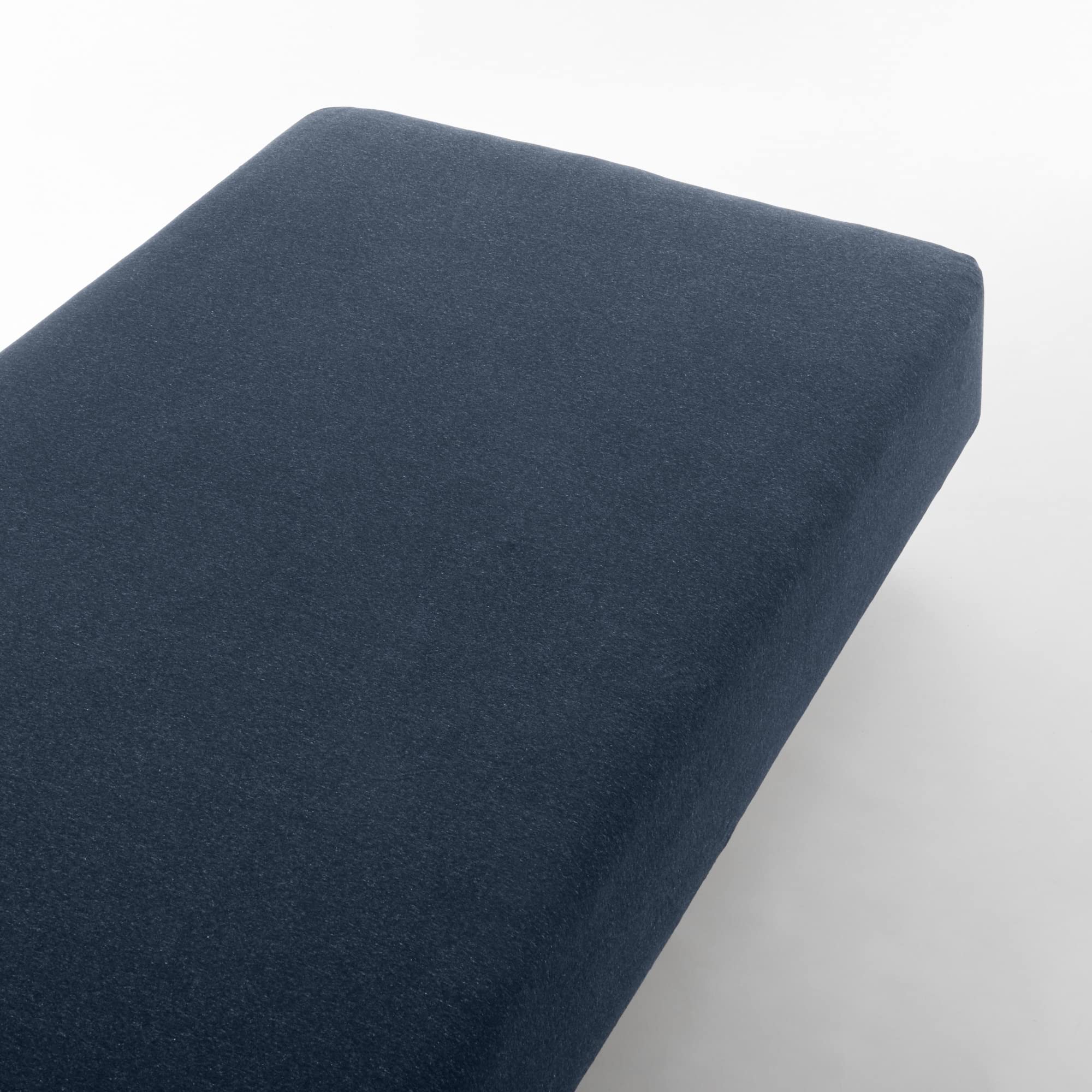無印良品 MUJI ネイビー ボックスシーツ ダブル用 Amazon｜無印良品 綿天竺・落ちワタ入りボックスシーツ・SS 杢